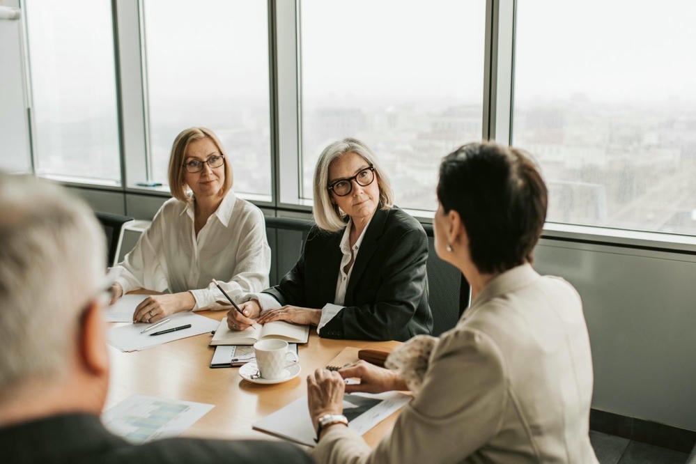 Lawyers discussing estate planning