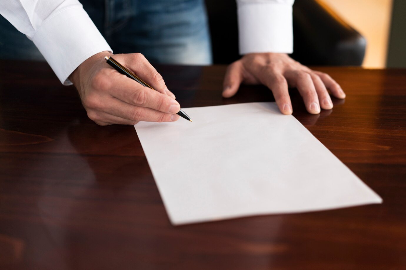 Signing a legal document